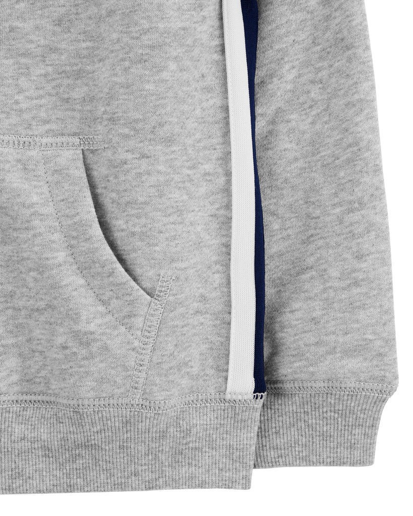 slide 2 of 3, Carter's Toddler Zip-Up Fleece Hoodie Grey 3T, 1 ct