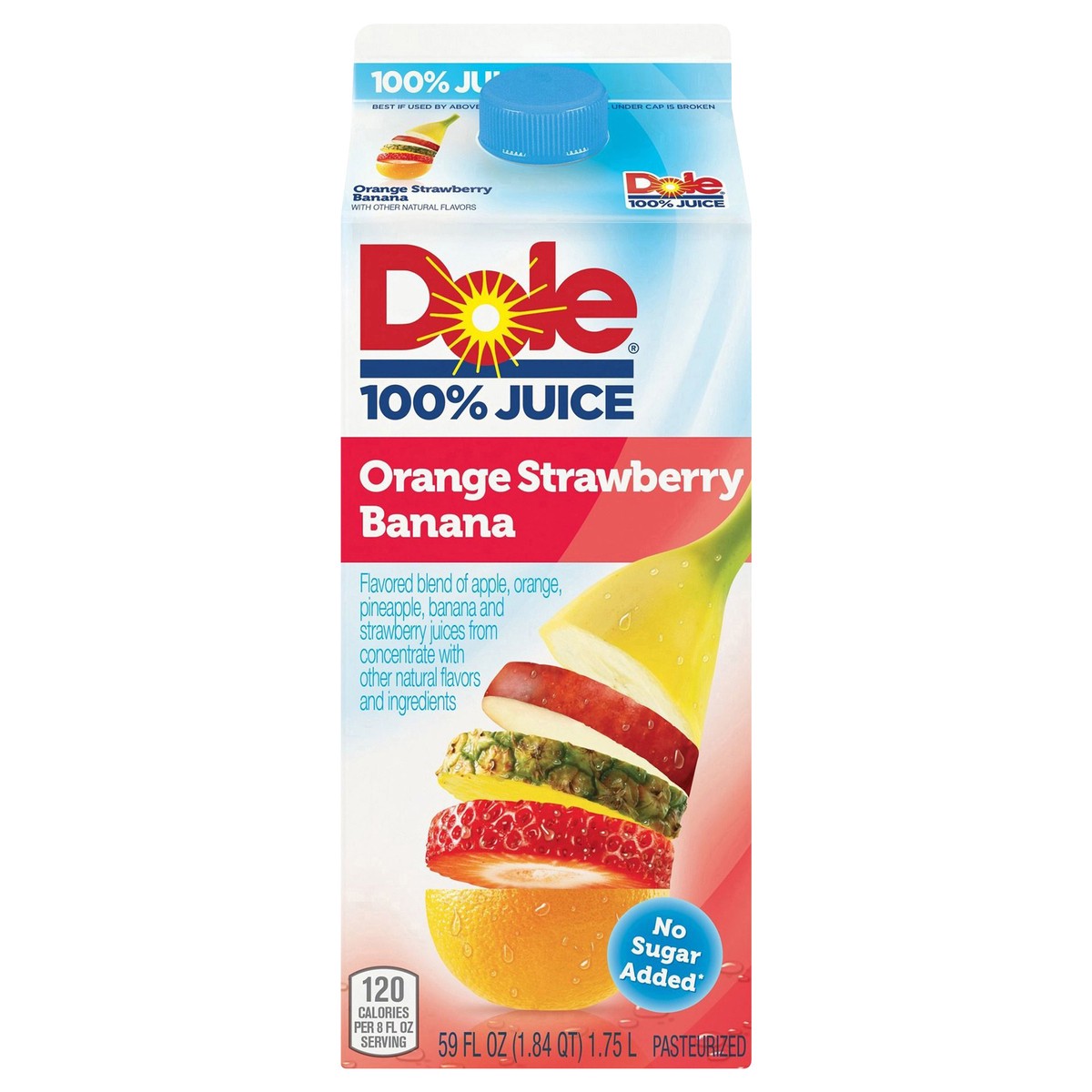 slide 1 of 9, Dole 100% Juice Blend, Orange Strawberry Banana Flavored- 59 fl oz, 59 fl oz