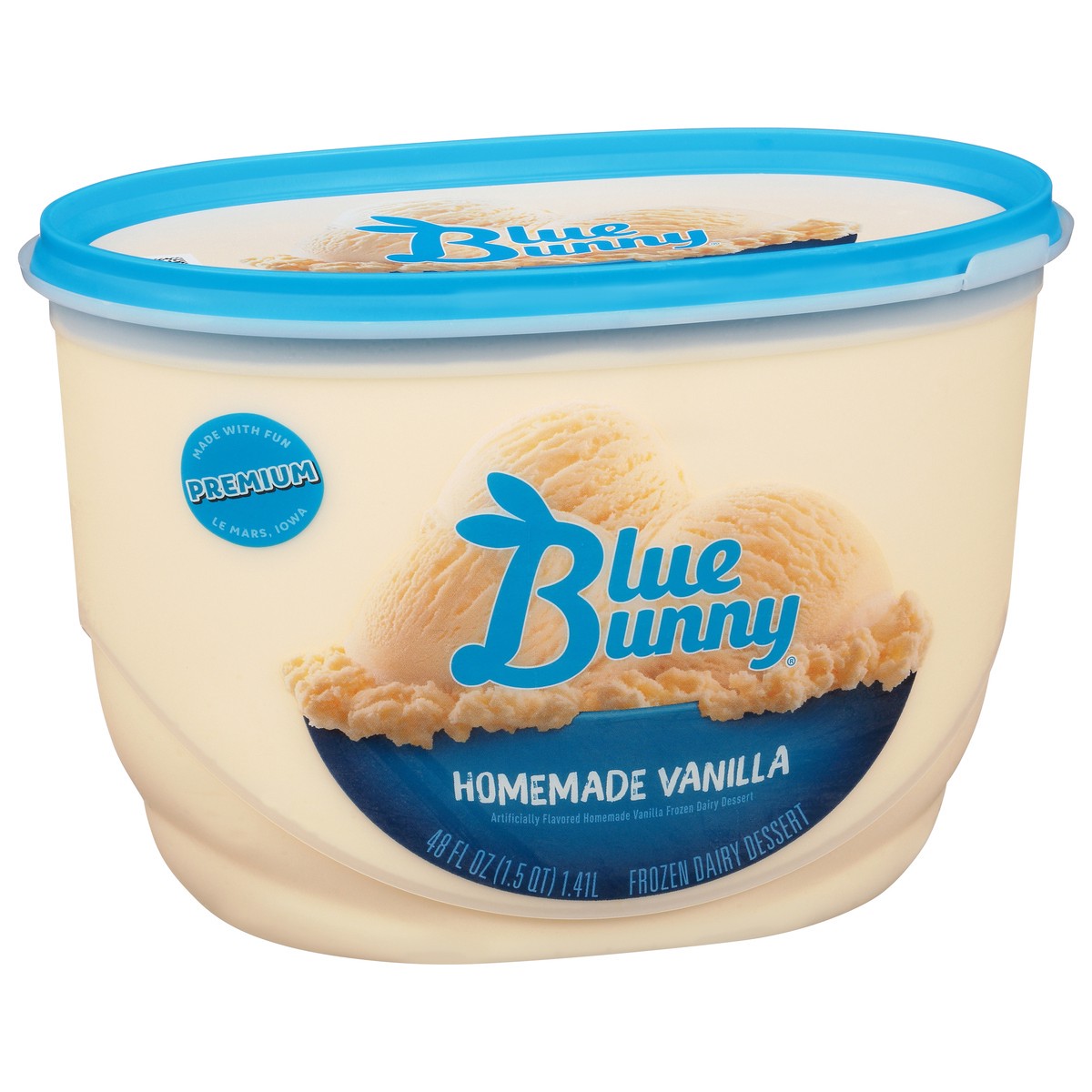 slide 1 of 6, Blue Bunny Homemade Vanilla Ice Cream - 48 fl oz, 48 fl oz