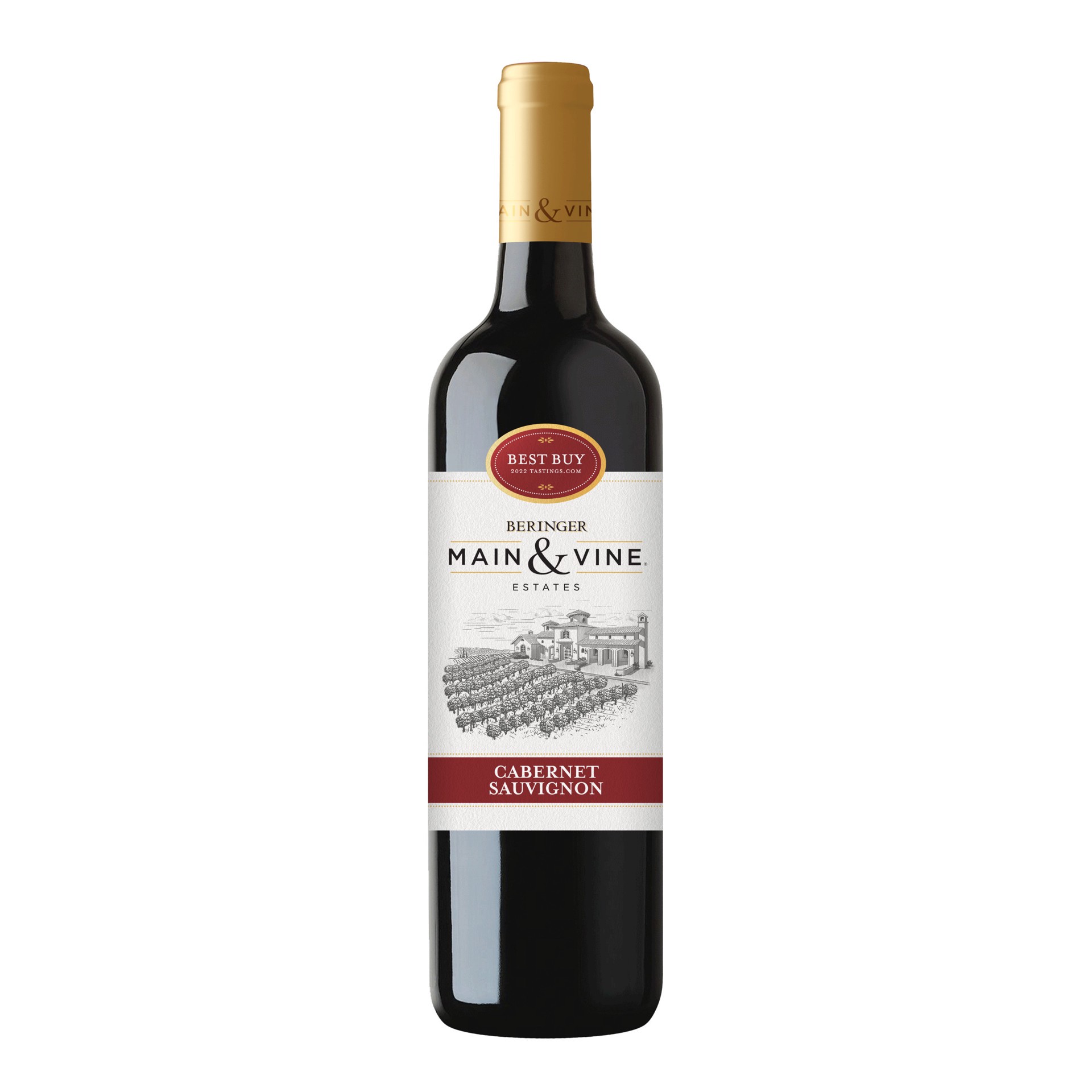slide 1 of 2, Beringer Main & Vine Cabernet Sauvignon, Red Wine, 750ml, 750 ml