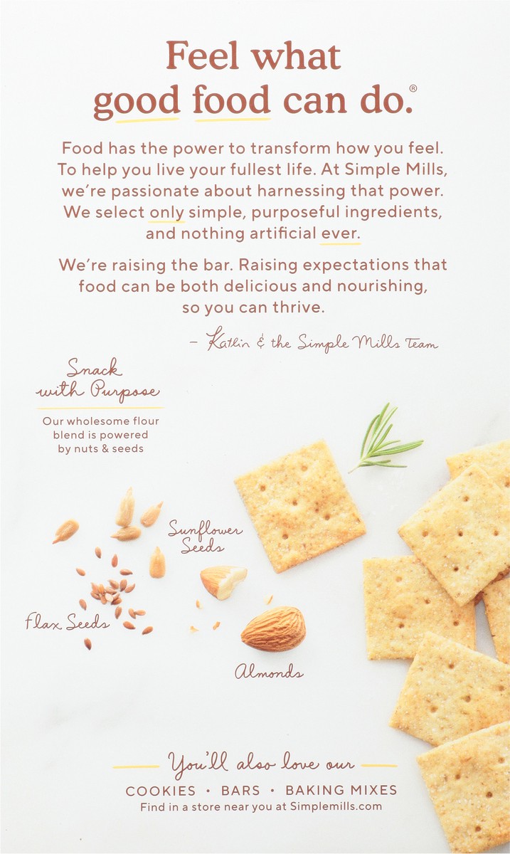 slide 10 of 14, Simple Mills Almond Flour Rosemary & Sea Salt Crackers Family Size 7 oz, 1 ct