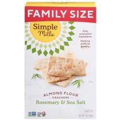 Simple Mills Almond Flour Rosemary & Sea Salt Crackers Family Size 7 oz