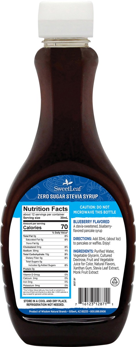 slide 5 of 5, SweetLeaf Stevia Syrup Blueberry, 12 oz