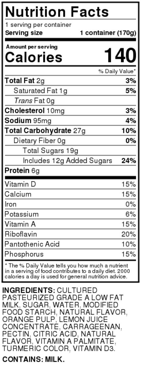 slide 4 of 9, Food Club Lemon Blended Lowfat Yogurt, 6 oz