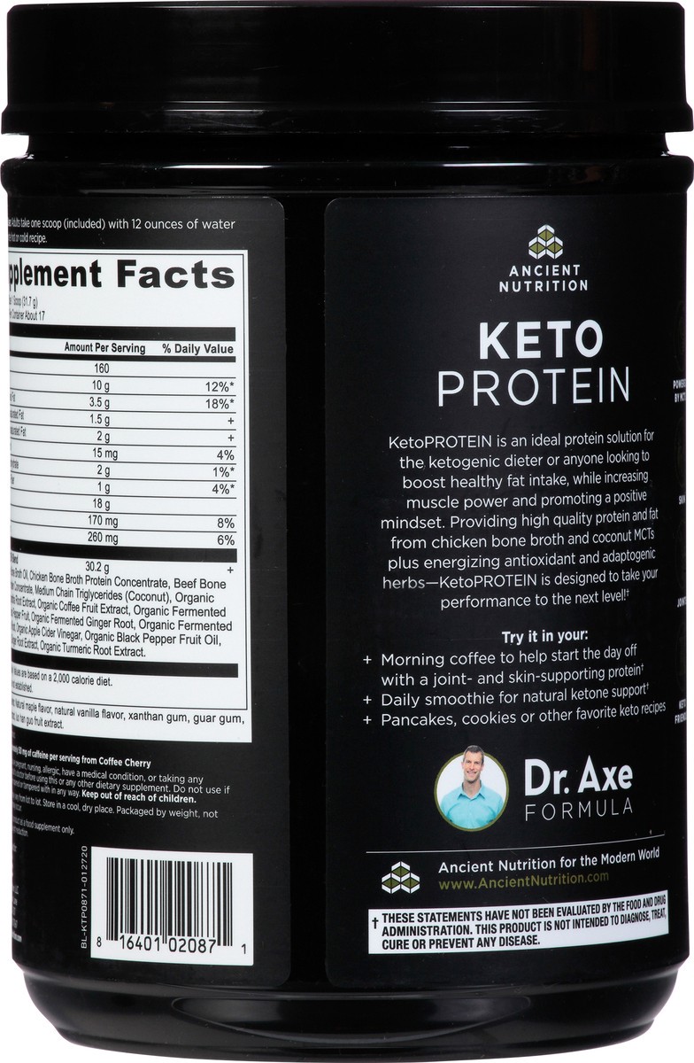 slide 13 of 14, Ancient Nutrition Vanilla Keto Protein 19 oz, 19 oz