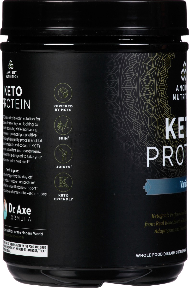 slide 5 of 14, Ancient Nutrition Vanilla Keto Protein 19 oz, 19 oz