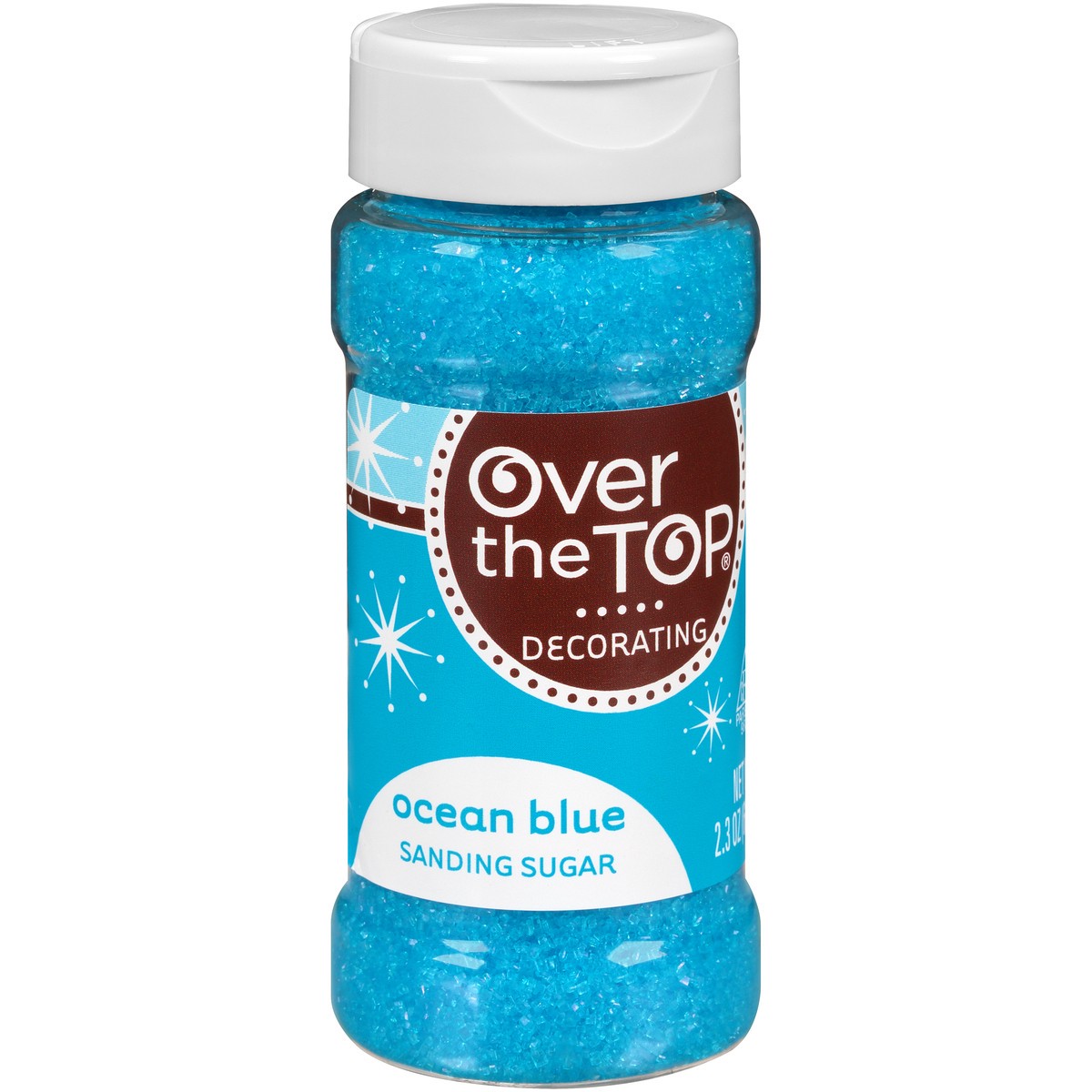 slide 9 of 15, Over The Top Ocean Blue Sanding Sugar, 2.3 oz