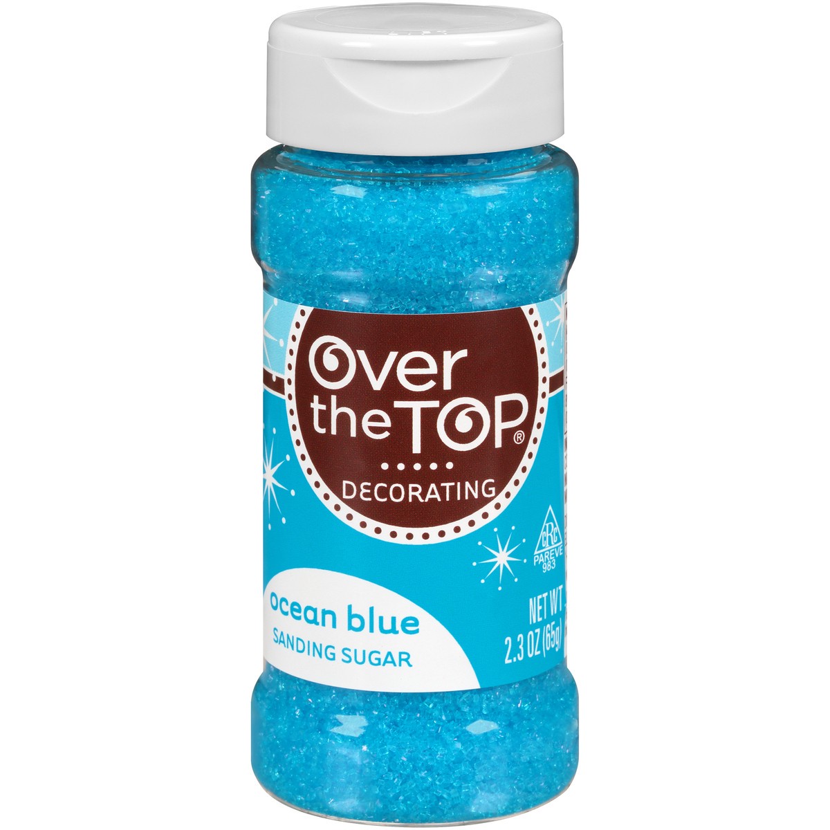 slide 1 of 15, Over The Top Ocean Blue Sanding Sugar, 2.3 oz