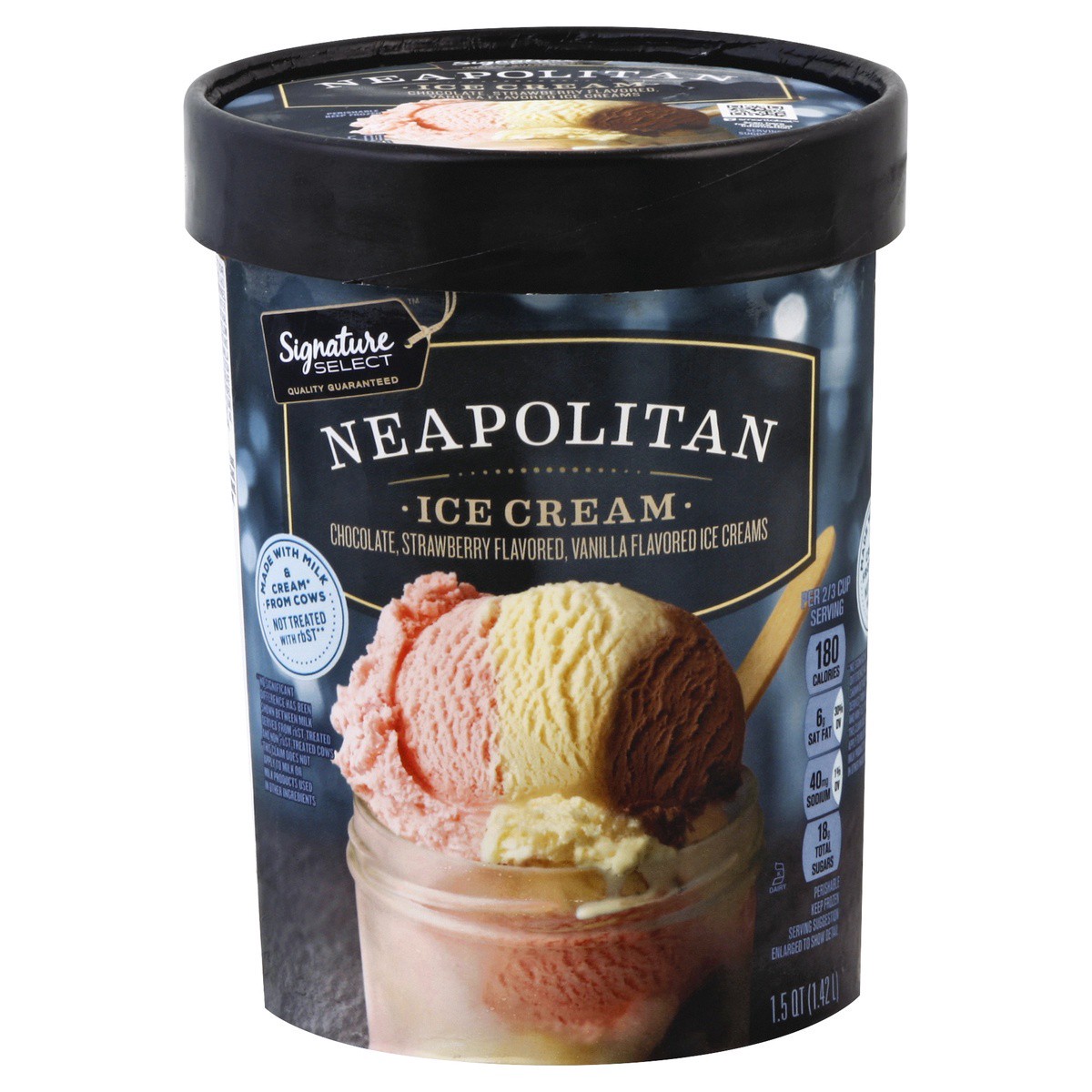 slide 1 of 3, Signature Select Neapolitan Ice Cream 1.5 qt, 1.5 qt