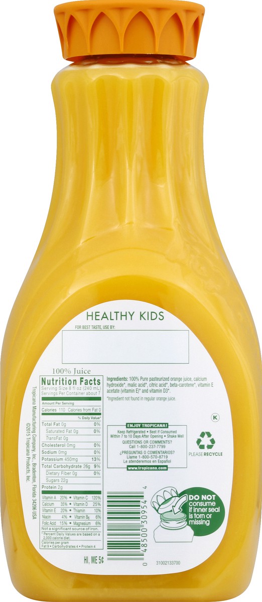 slide 6 of 6, Tropicana Carafe Orange Juice Healthy Kids, 59 oz