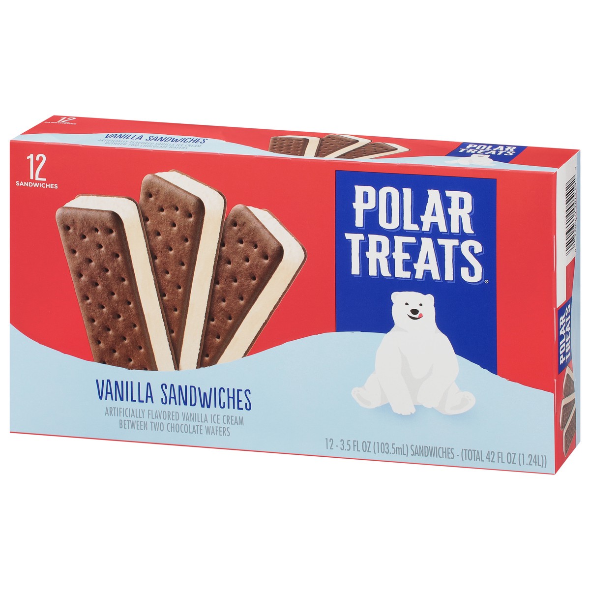 slide 3 of 9, Polar Treats Vanilla Ice Cream Sandwiches 12 - 3.5 fl oz ea, 12 ct
