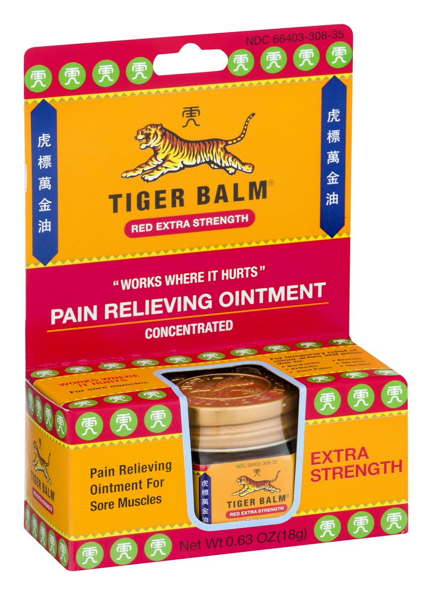 slide 7 of 9, Tiger Balm Red Extra Strength Pain Relieving Ointment 0.63 oz, 0.63 oz