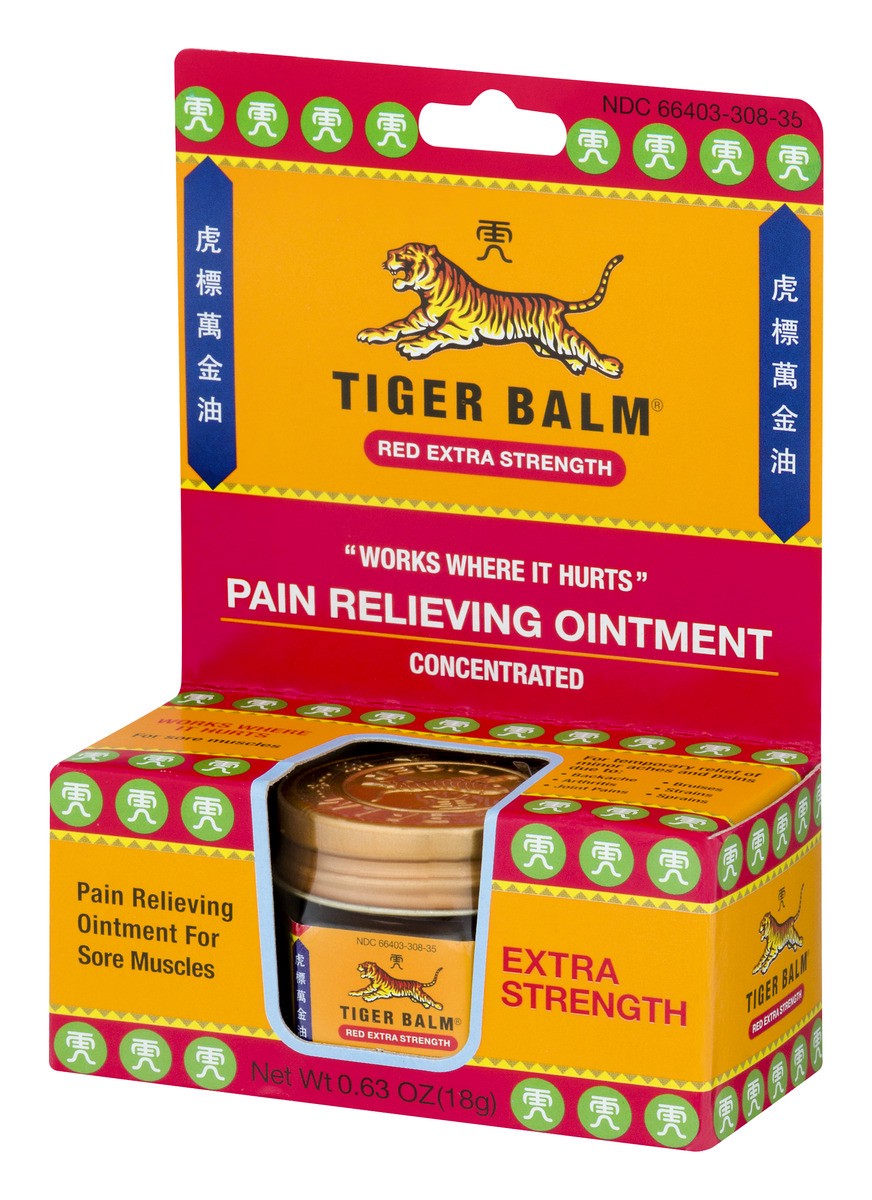 slide 9 of 9, Tiger Balm Red Extra Strength Pain Relieving Ointment 0.63 oz, 0.63 oz