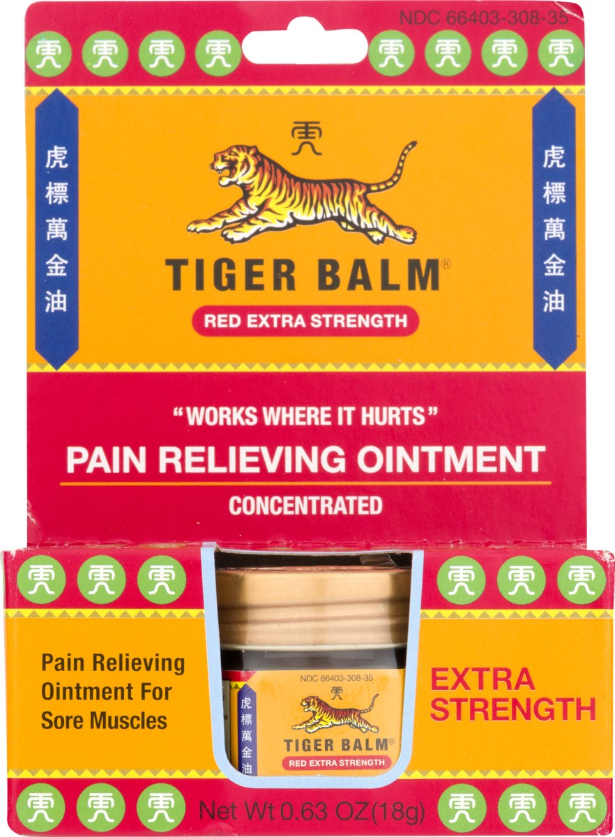 slide 6 of 9, Tiger Balm Red Extra Strength Pain Relieving Ointment 0.63 oz, 0.63 oz