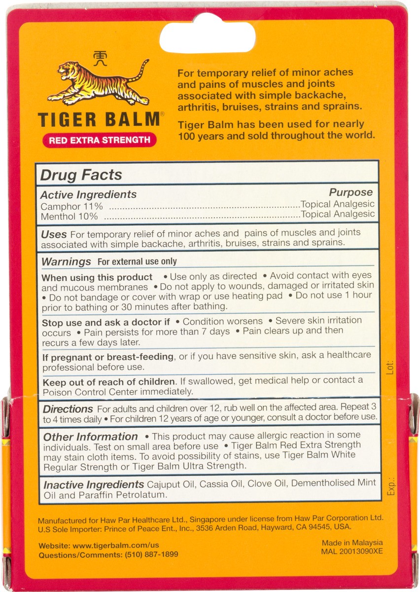 slide 4 of 9, Tiger Balm Red Extra Strength Pain Relieving Ointment 0.63 oz, 0.63 oz