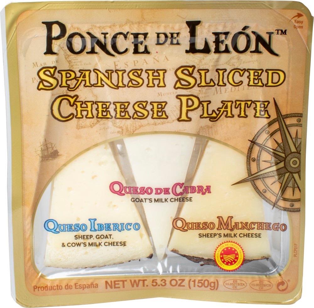 slide 1 of 1, Ponce De Leon Spanish Sliced Cheese Plate, 5.3 oz