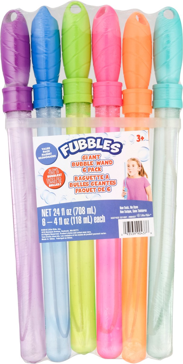 slide 9 of 9, Fubbles 6 Pack Giant Bubble Wand 1 ea, 1 ct