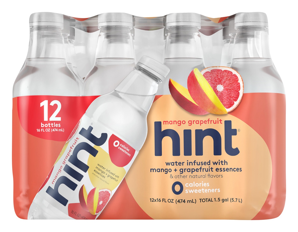 slide 1 of 1, hint Mango Grapefruit Flavored Water - 12 ct; 16 fl oz, 12 ct; 16 fl oz