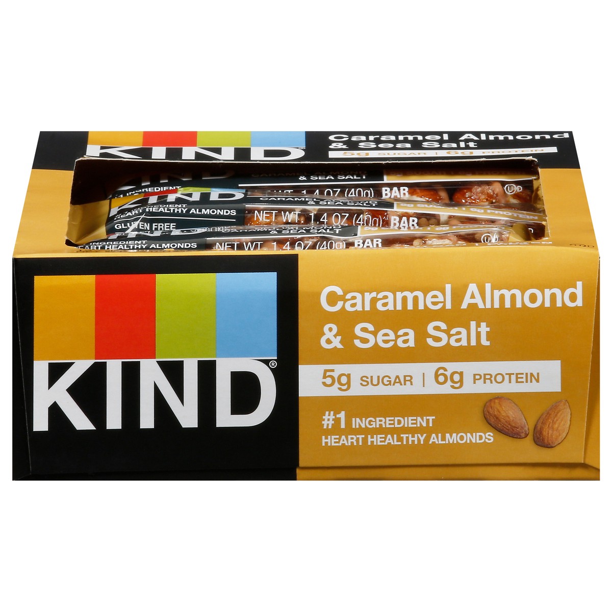 slide 1 of 14, KIND Caramel Almond & Sea Salt Bars 12 - 1.4 oz Bars, 12 ct