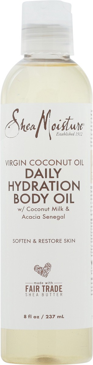 slide 6 of 9, SheaMoisture Daily Hydration Body Oil Virgin Coconut Oil, 8 oz, 8 oz