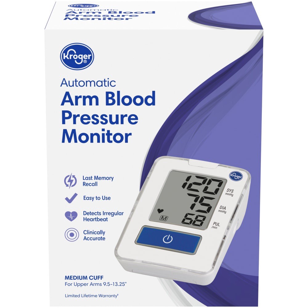 slide 1 of 5, Kroger Automatic Arm Blood Pressure Monitor, 1 ct