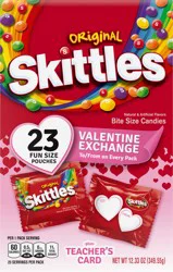 SKITTLES Original Fun Size Valentine''s Exchange Chewy Candy, 23 Ct Box