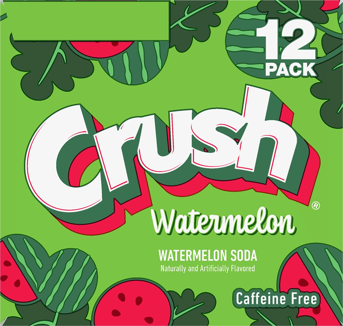 slide 5 of 12, Crush Watermelon Soda, 12 fl oz cans, 12 pack, 144 fl oz