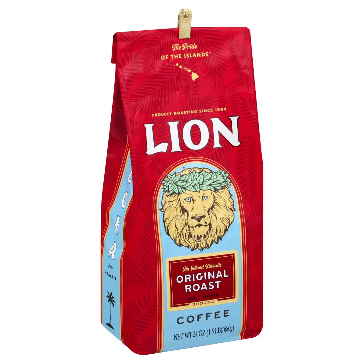 slide 2 of 9, Lion Coffee Auto Drip Grind Medium Roast Original, 24 oz