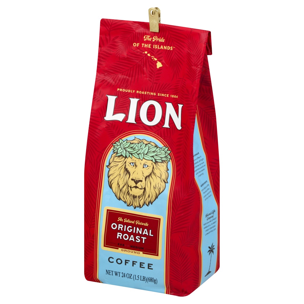 slide 3 of 9, Lion Coffee Auto Drip Grind Medium Roast Original, 24 oz
