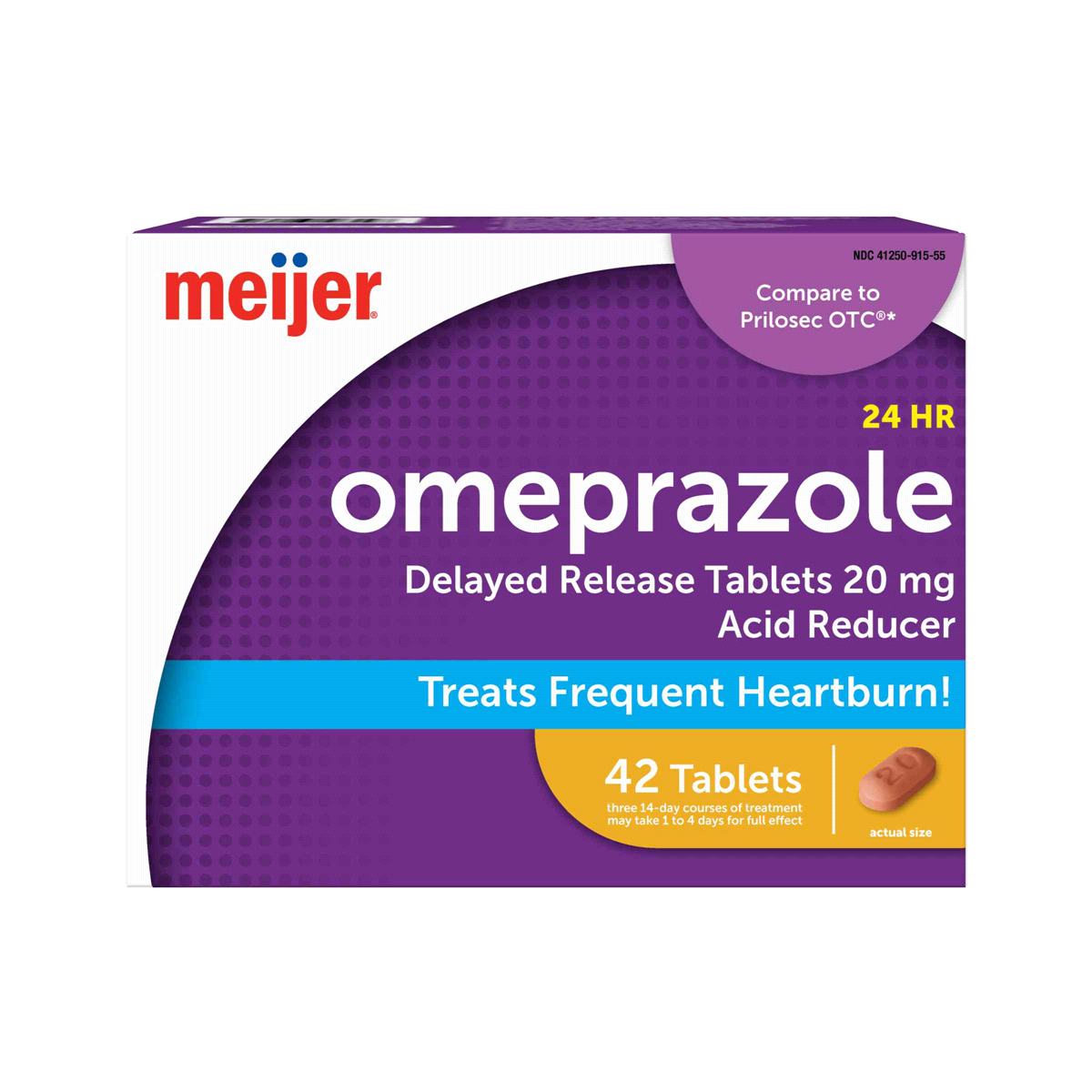 slide 1 of 1, Meijer Omeprazole Delayed Release Tablets, 42 ct; 20 mg