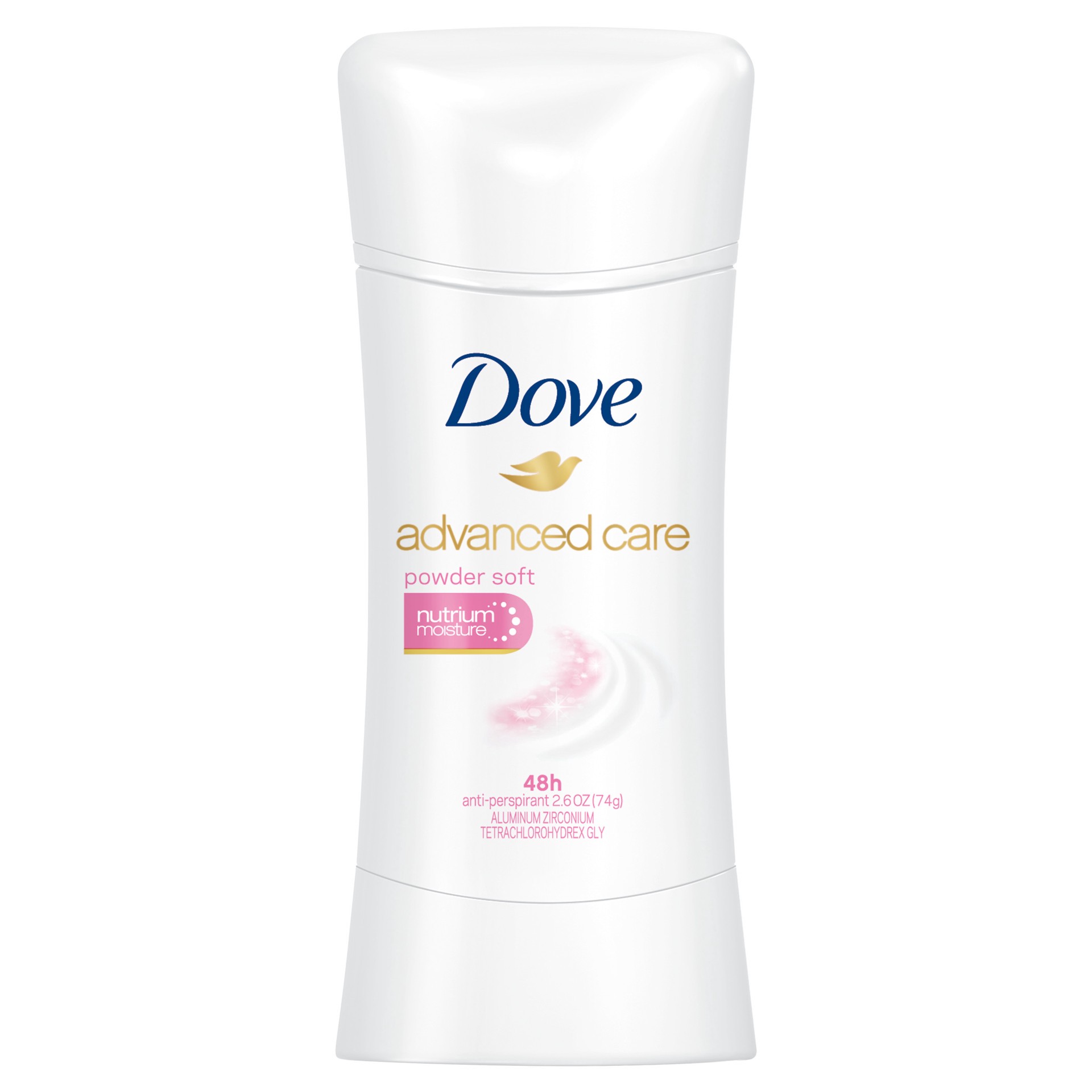 slide 1 of 3, Dove Advanced Care Antiperspirant Deodorant Powder Soft, 2.6 oz, 2.6 oz