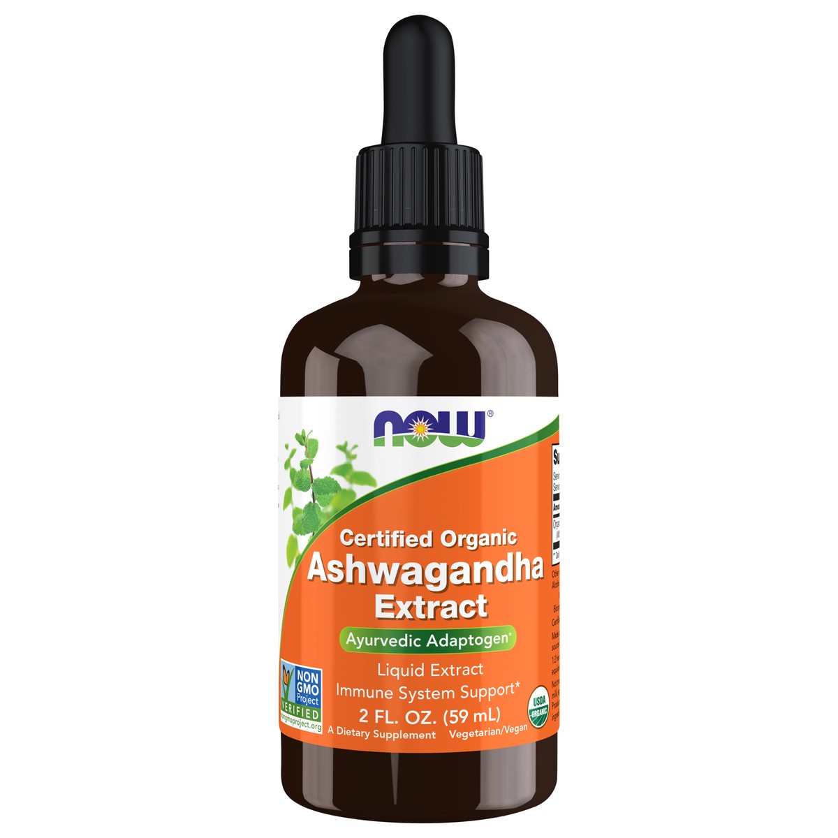 slide 1 of 4, NOW Ashwagandha Extract Liquid, Organic - 2 fl. oz., 2 fl oz