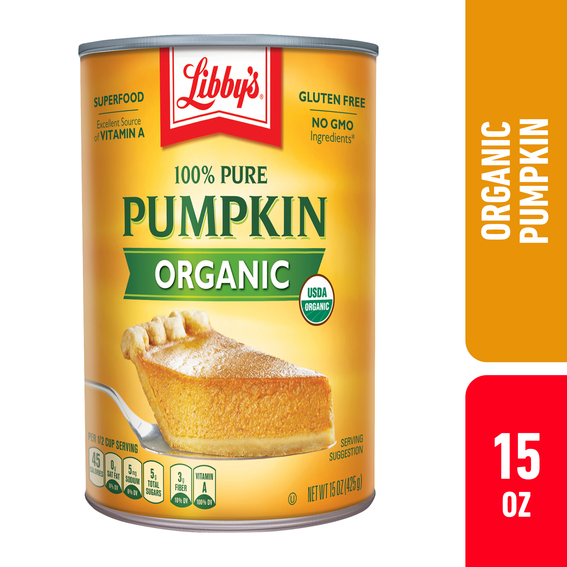 slide 1 of 3, Libby's 100% Pure Organic Pumpkin - 15 oz, 15 oz