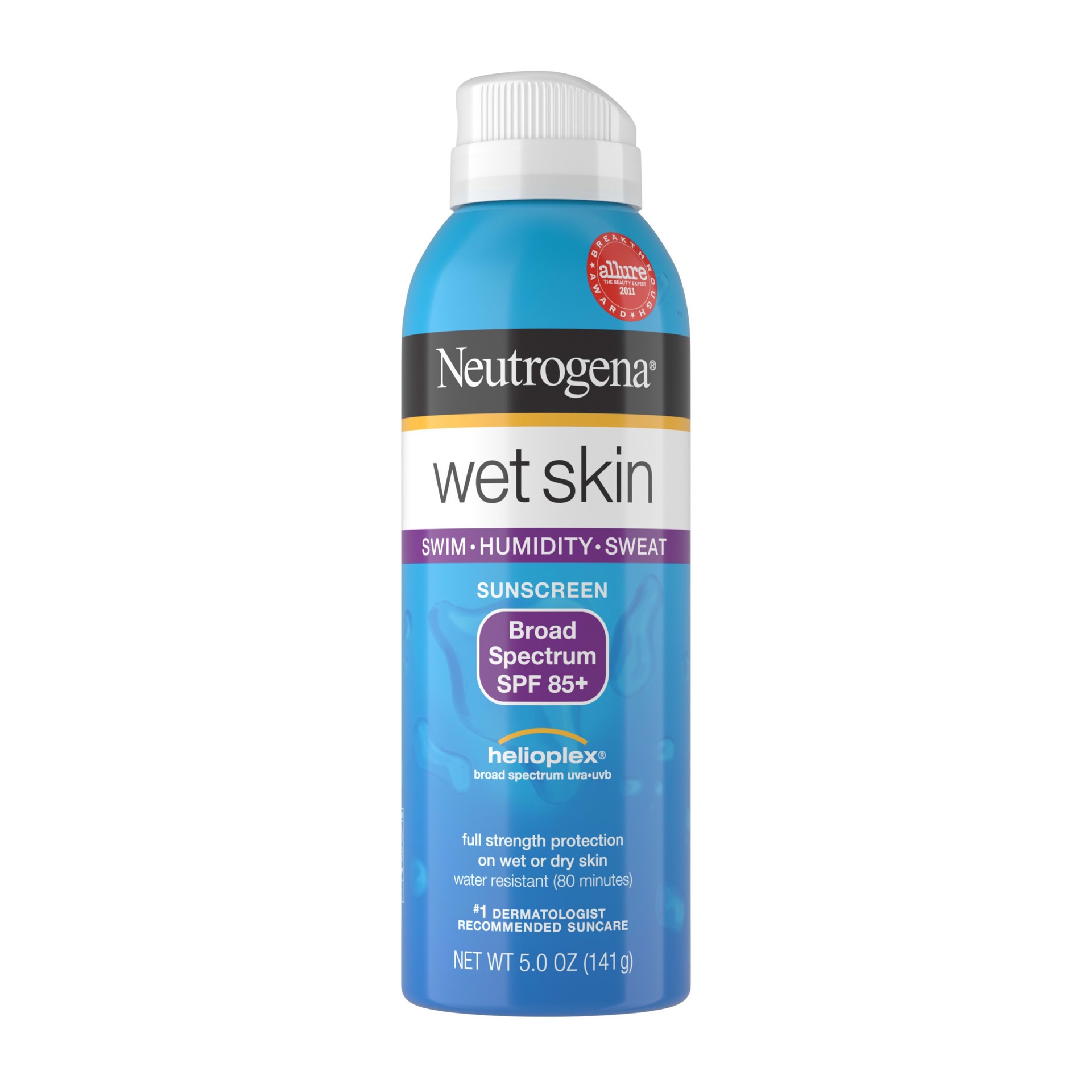 slide 1 of 6, Neutrogena Wet Skin Sunscreen Spray Broad Spectrum SPF 85+, Sweat and Water Resistant Sun Protection, 5 oz, 5 oz