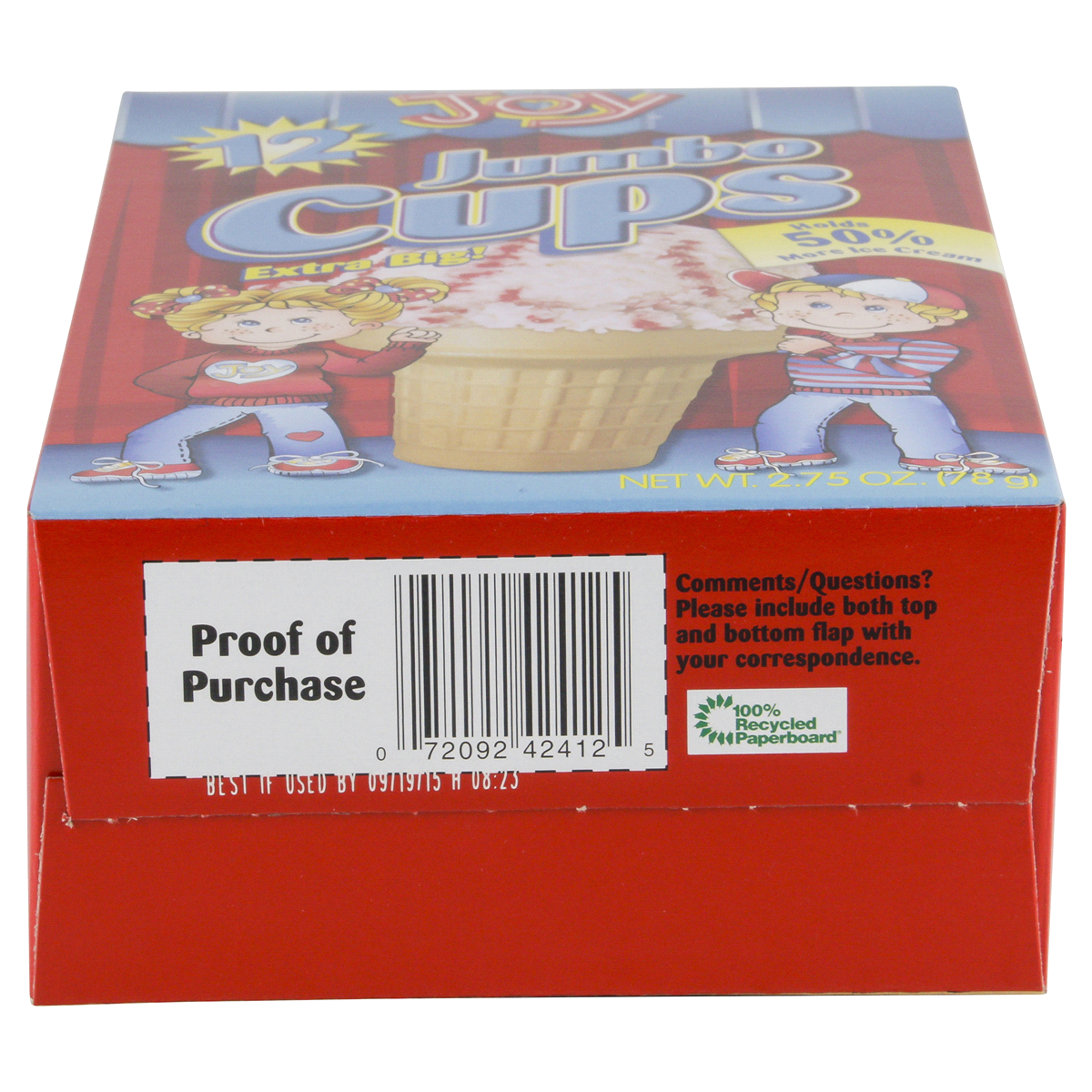 slide 6 of 6, Joy Jumbo Ice Cream Cones, 12 ct