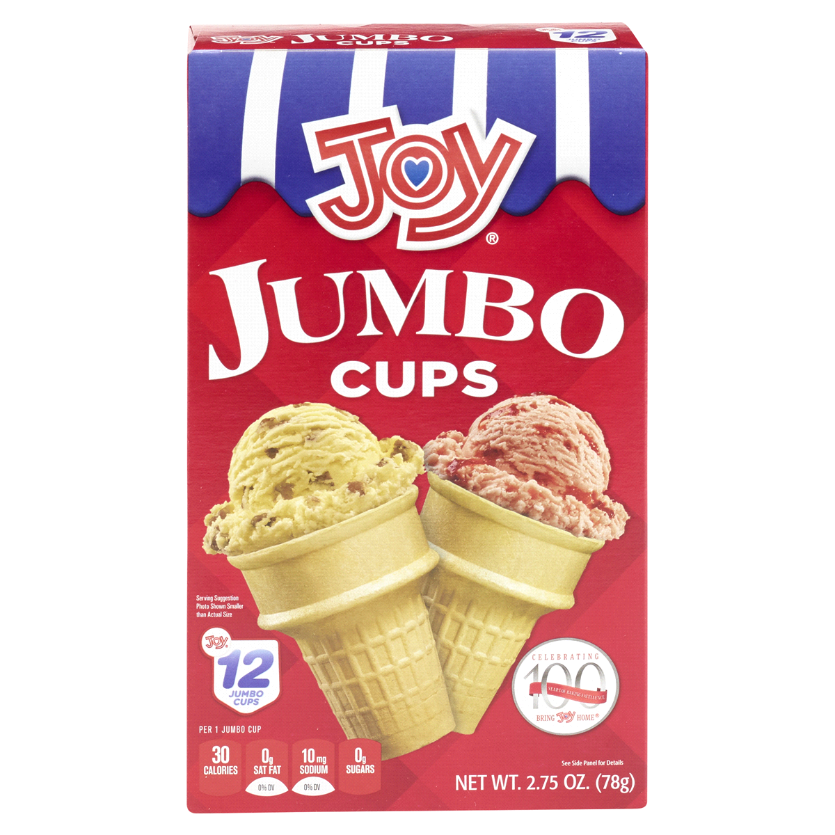 slide 1 of 6, Joy Jumbo Ice Cream Cones, 12 ct