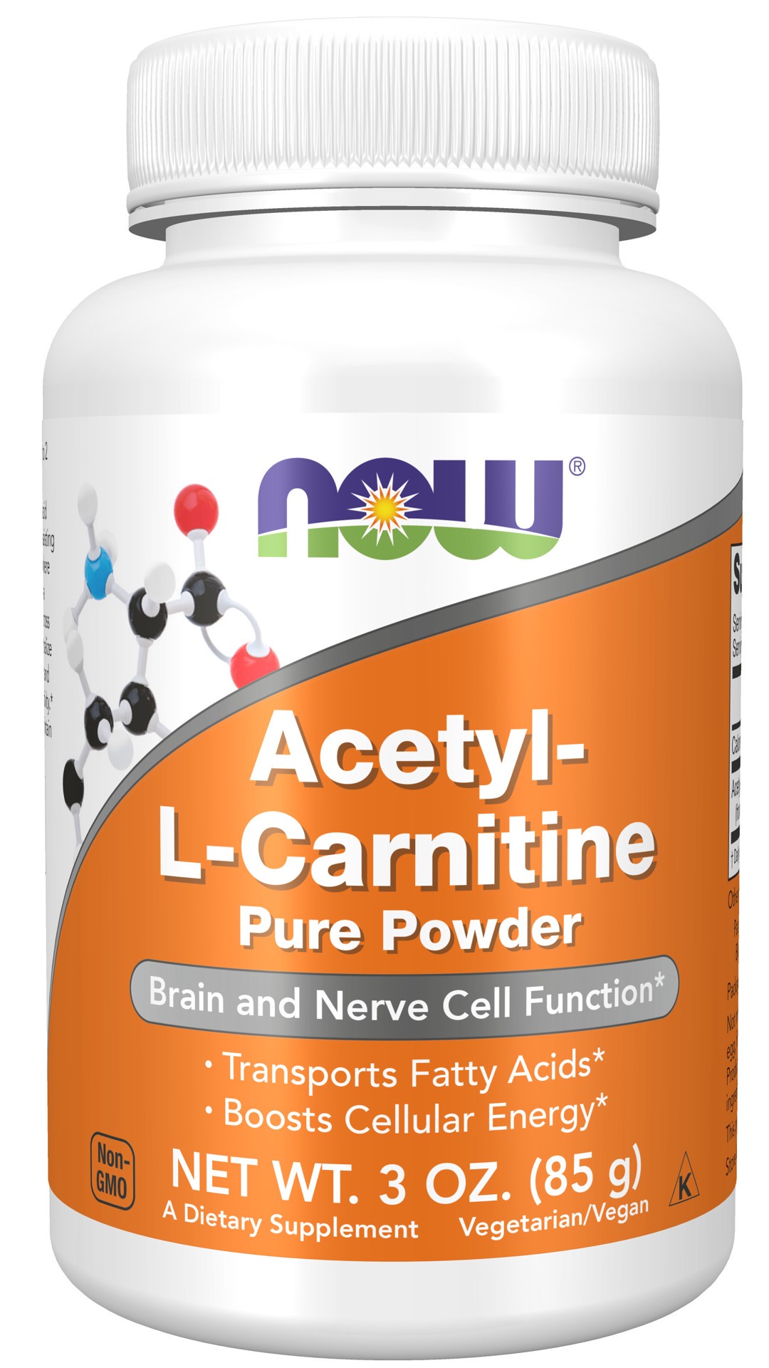 slide 1 of 4, NOW Acetyl-L-Carnitine Pure Powder - 3 oz., 3 oz