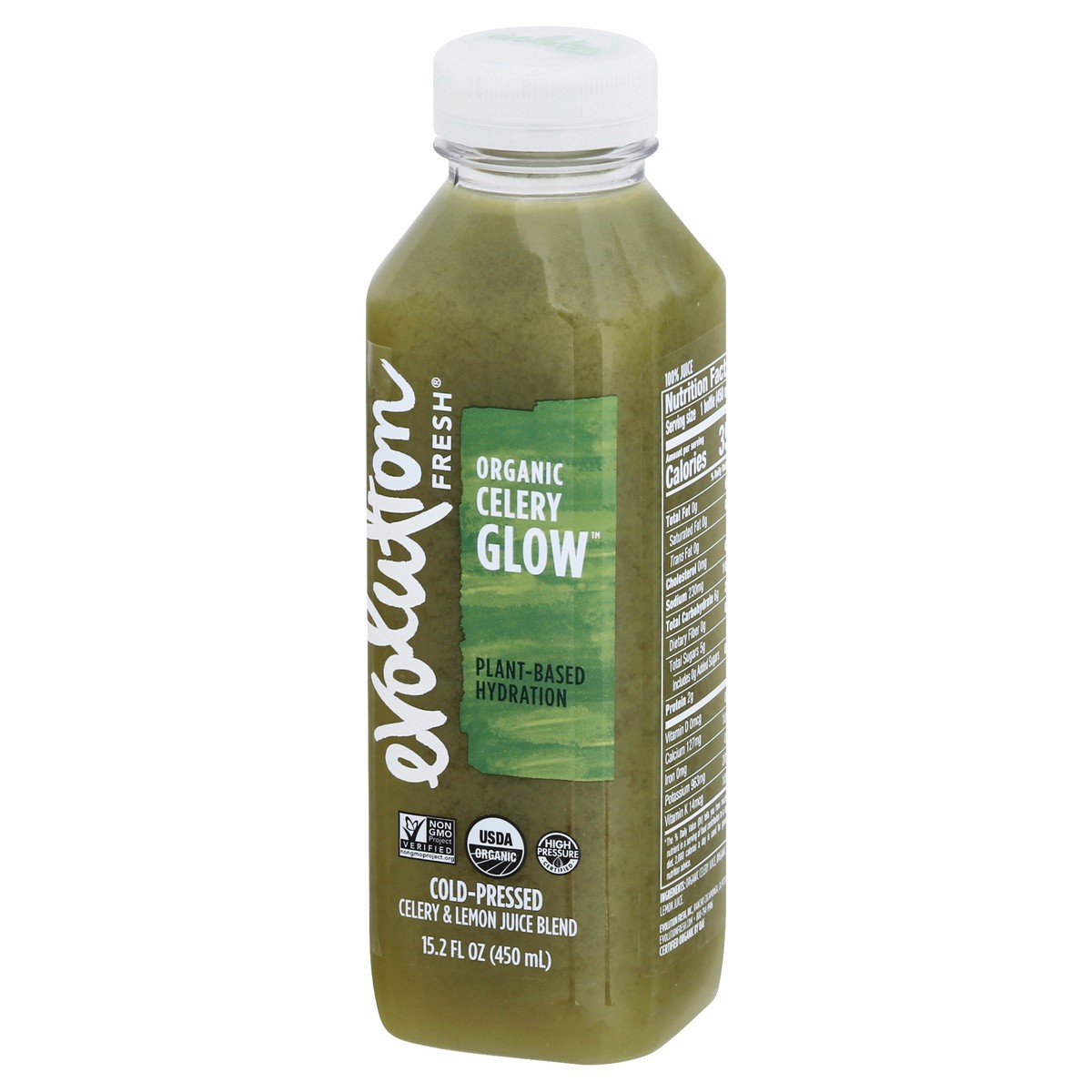 slide 4 of 12, Evolution Fresh Organic Celery Glow — Cold-Pressed Celery and Lemon Juice Blend — Good Source of Potassium — 15.2 fl oz, 15.2 oz