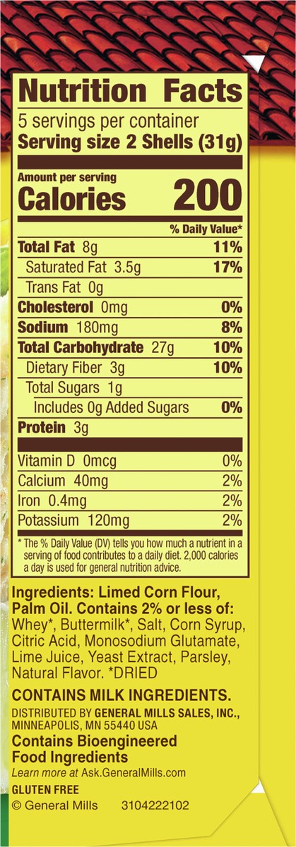 slide 4 of 13, Old El Paso Stand ‘N Stuff Taco Shells, Hint of Lime Flavored, Gluten Free Crunchy Corn Taco Shells, 10 Count, 5.4 oz, 10 ct