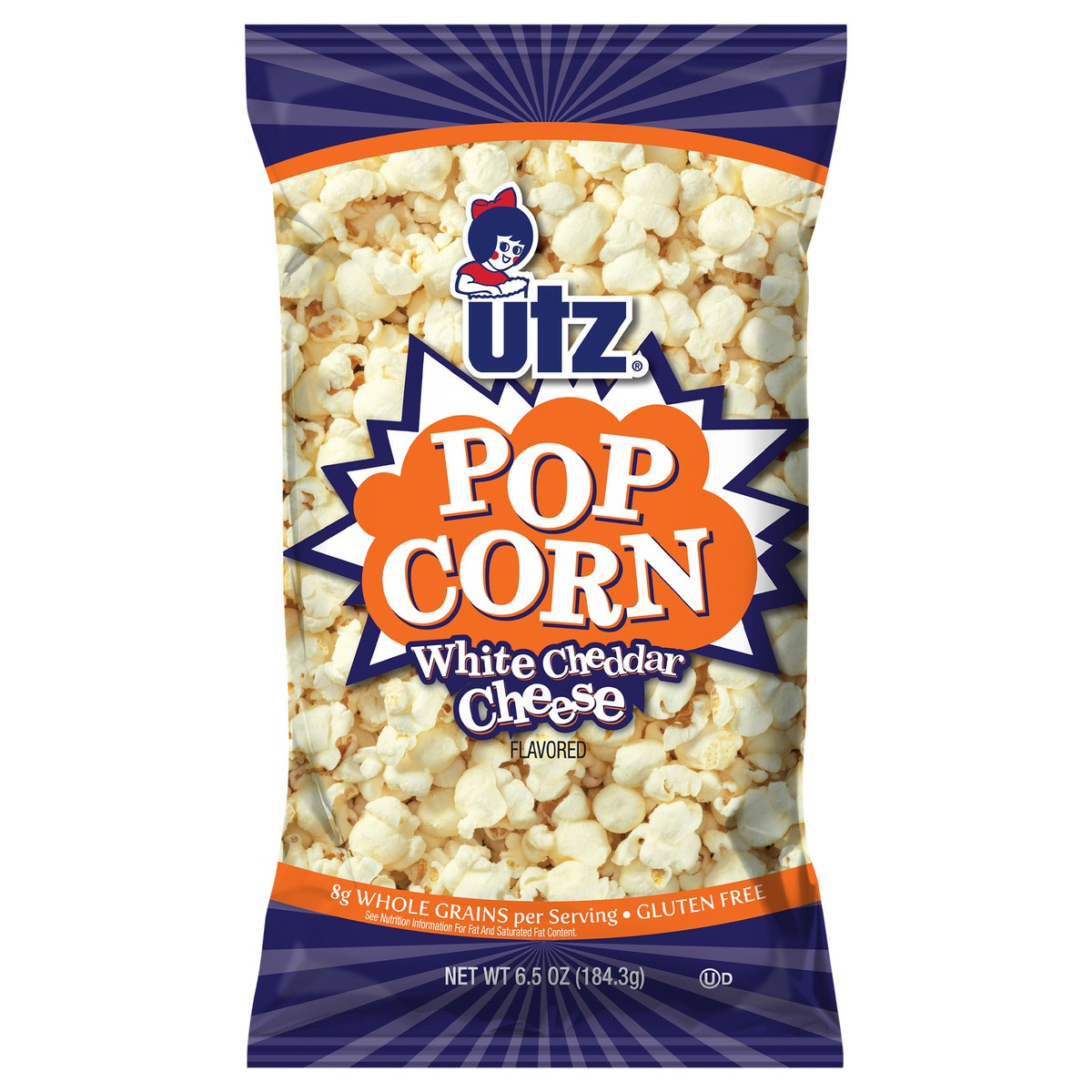 slide 1 of 11, Utz White Cheddar Cheese Flavored Popcorn 6.5 oz, 6.5 oz