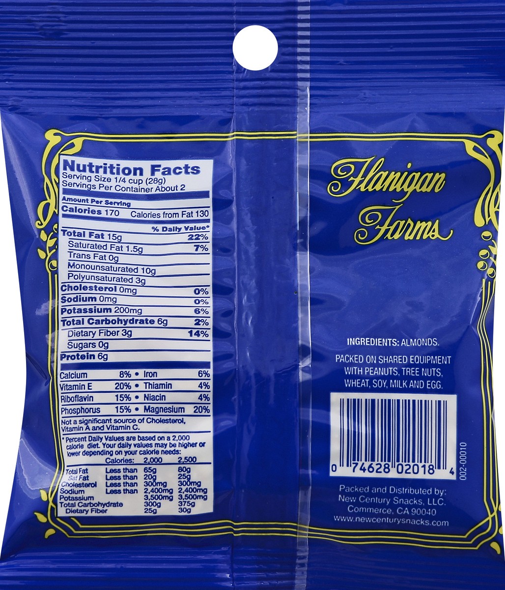 slide 5 of 7, Flanigan Farms Almonds 2 oz, 2 oz