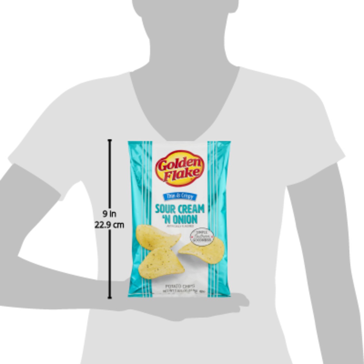 slide 3 of 11, Golden Flake Sour Cream & Onion Chips, 2.875 oz