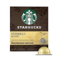 Starbucks Blonde Roast Veranda Blend Coffee Capsules For Nespresso Vertuo Box 8 Count - Each