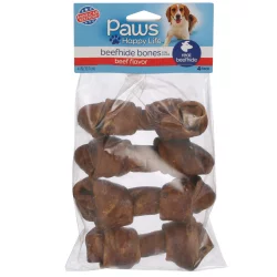 Paws Happy Life Beef Flavor Beefhide Bones For Dogs