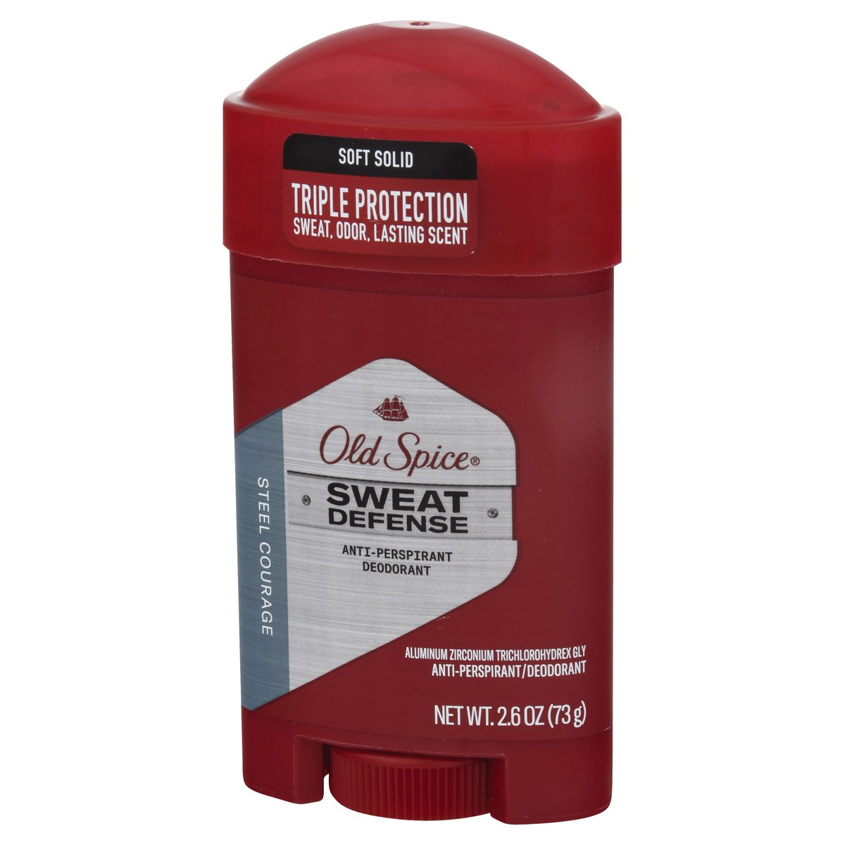 slide 9 of 9, Old Spice Sweat Defense Soft Solid Steel Courage Anti-Perspirant/Deodorant 2.6 oz, 2.6 oz