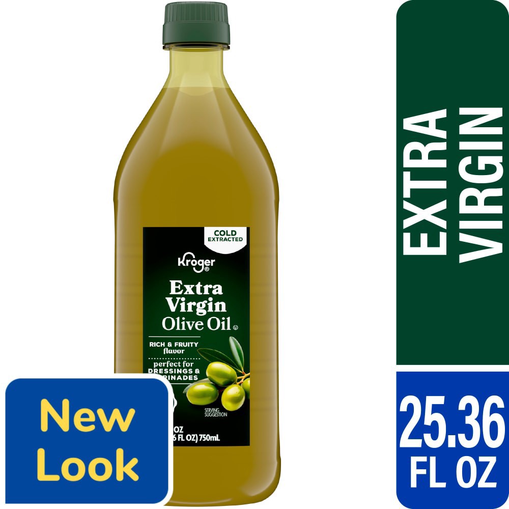 slide 3 of 4, Kroger® Extra Virgin Olive Oil, 25.36 fl oz