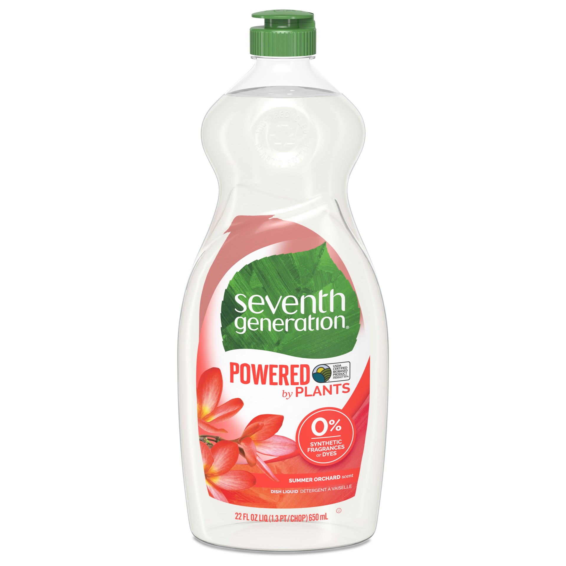 slide 1 of 6, Seventh Generation Dish Liquid Soap Summer Orchard scent, 25 oz, 22 oz