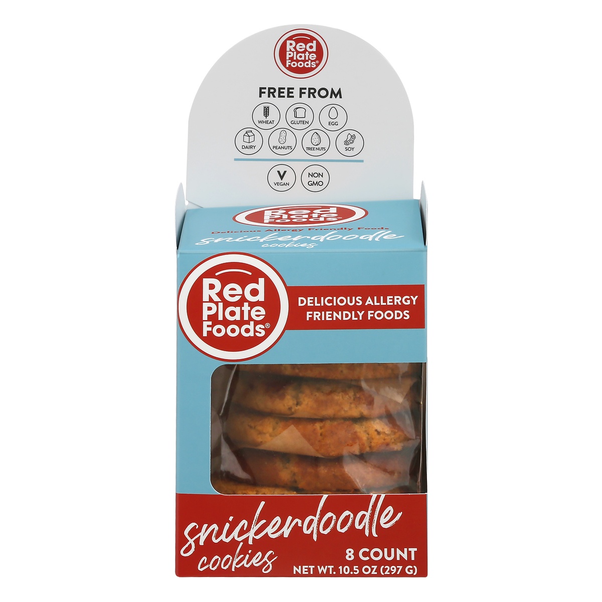 slide 1 of 1, Red Plate Snickerdoodle Cookies 8 ea, 