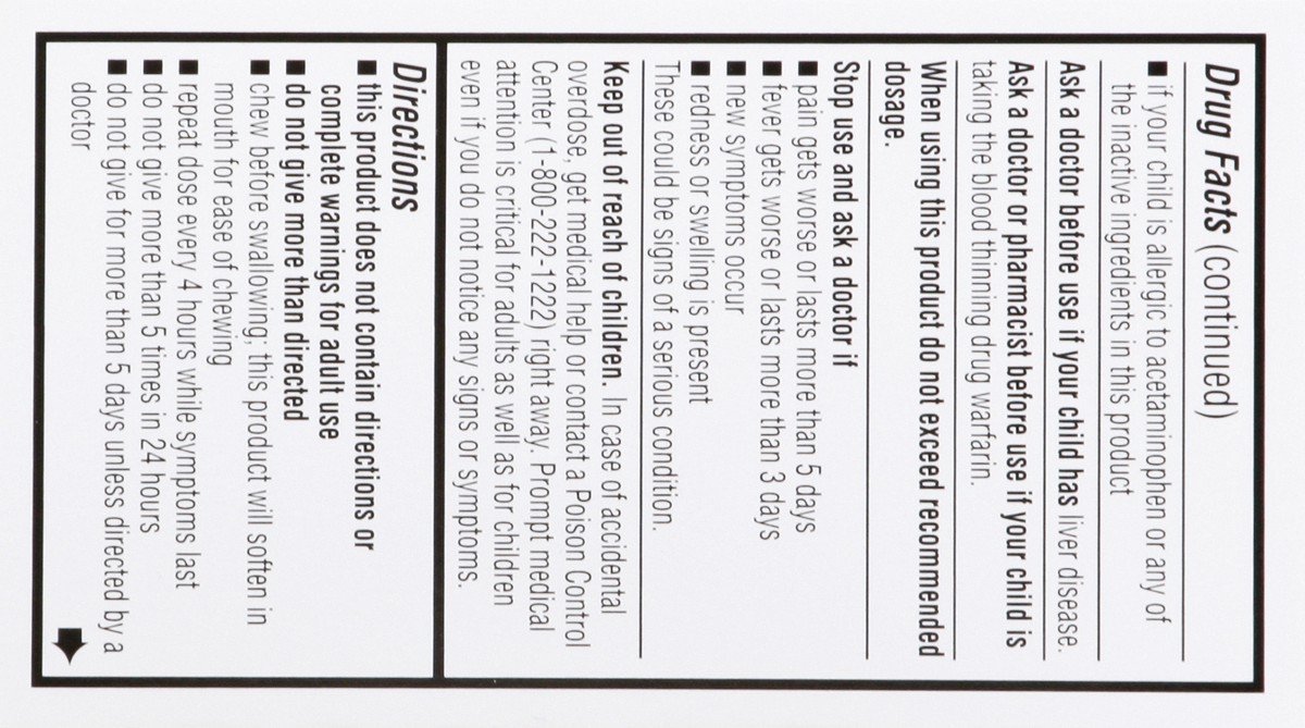 slide 5 of 7, S Care Acetaminophen Child Chew Tablets, 24 ct
