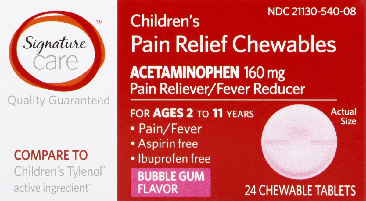 slide 3 of 7, S Care Acetaminophen Child Chew Tablets, 24 ct